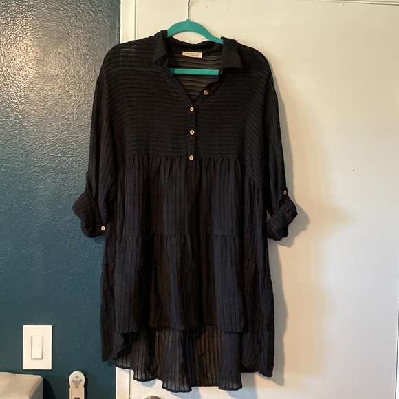 COPY - NWOT lovestitch summer breeze button up tunic - Picture 5 of 6
